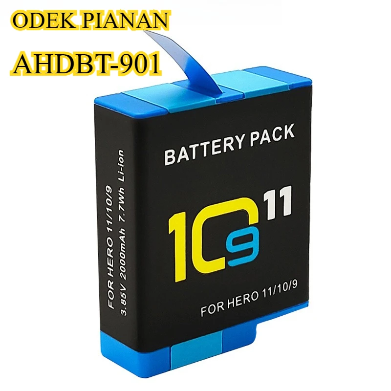

2000mAh Large Capacity AHDBT-901 Battery Suitable for GoPro Hero11 Fully Compatible with For GoPro Hero10/9/8 Action Cameras
