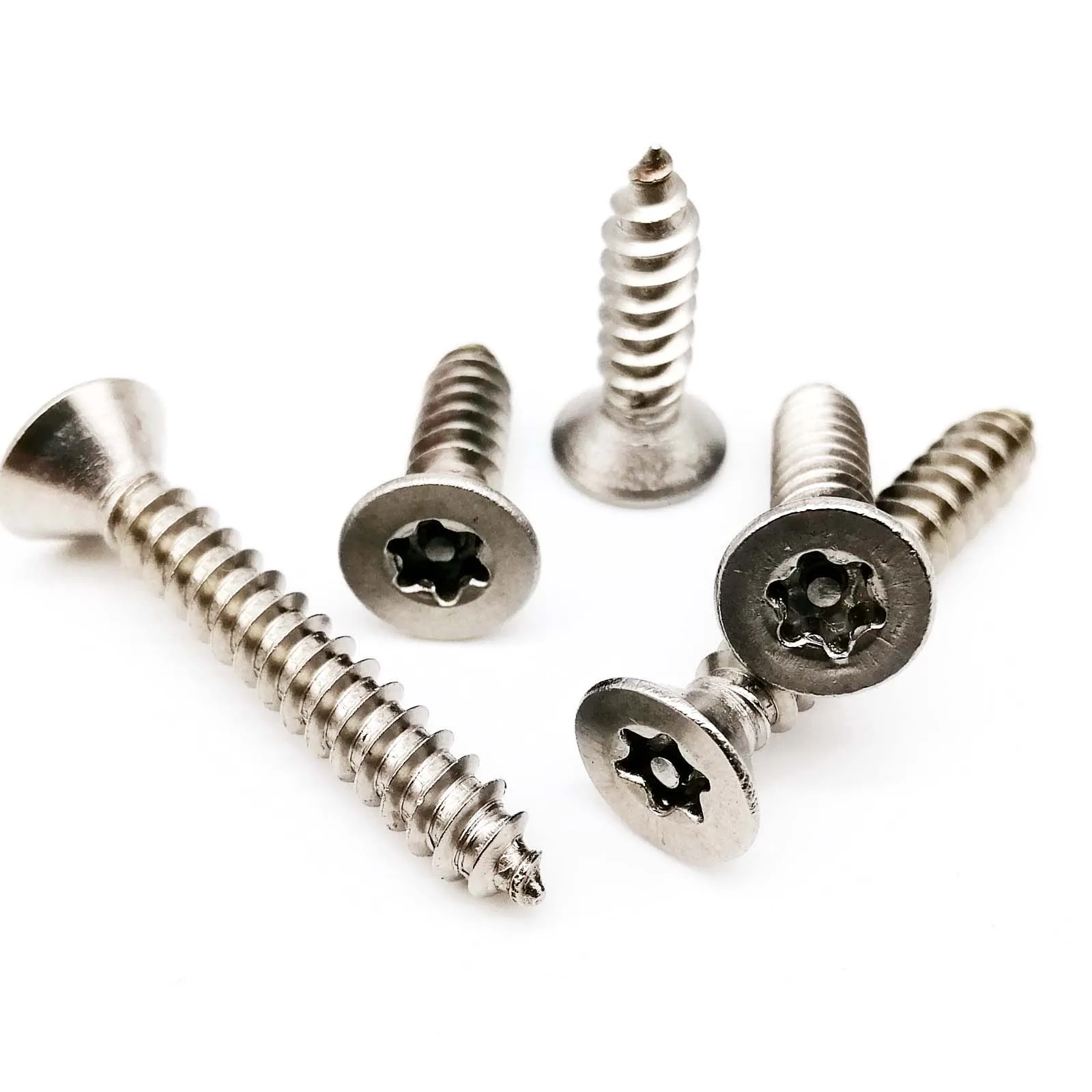 HZYUEGOU M2 M2.3 M2.6 M3 M4 M5 304 Edelstahl-Schrauben mit Senkkopf, Torx-Flachkopf, manipulationssicher, selbstschneidend, für Holz – Detail 2
