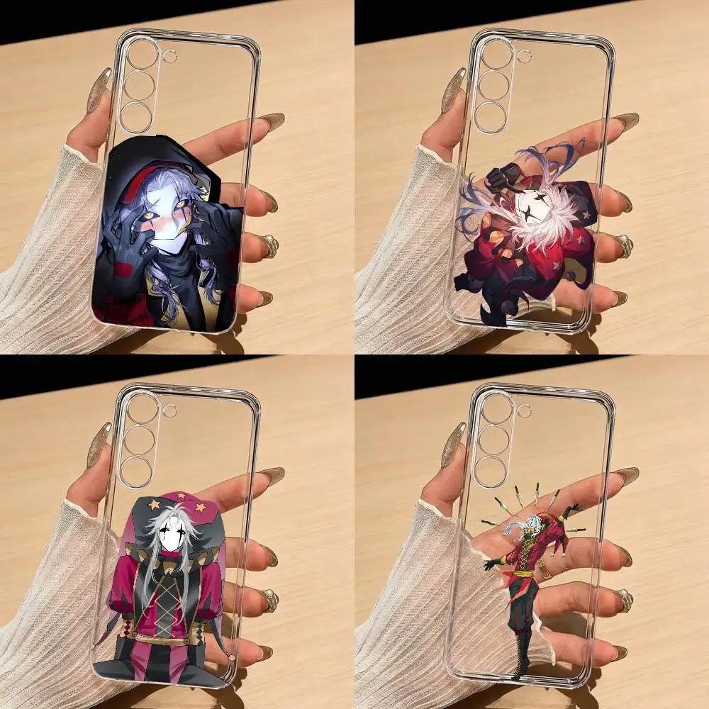 P-Pierrot The S-Silent Clown Phone Case For Samsung S25,S24,S21,S22,S23,S30,Ultra,S20,Plus,Fe,Lite Transparent Cover