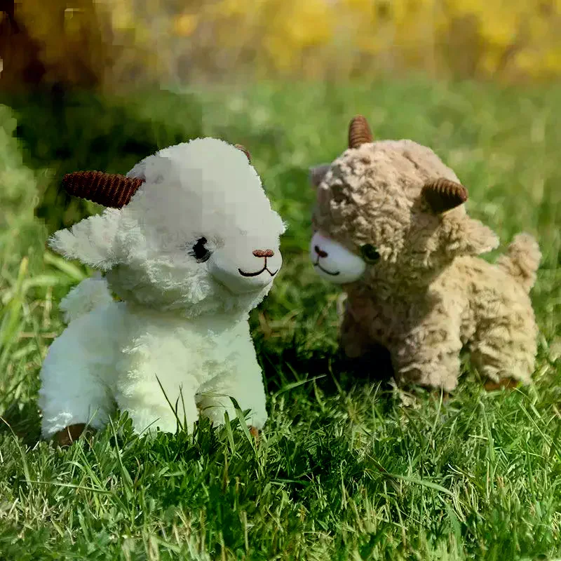 1Pcs Standing Posture Big Eyed Sheep Plush Doll 11/15/25cm Cute Sheep Plush Toy Simulated Sheep With Sheep Horn Doll Child Gift