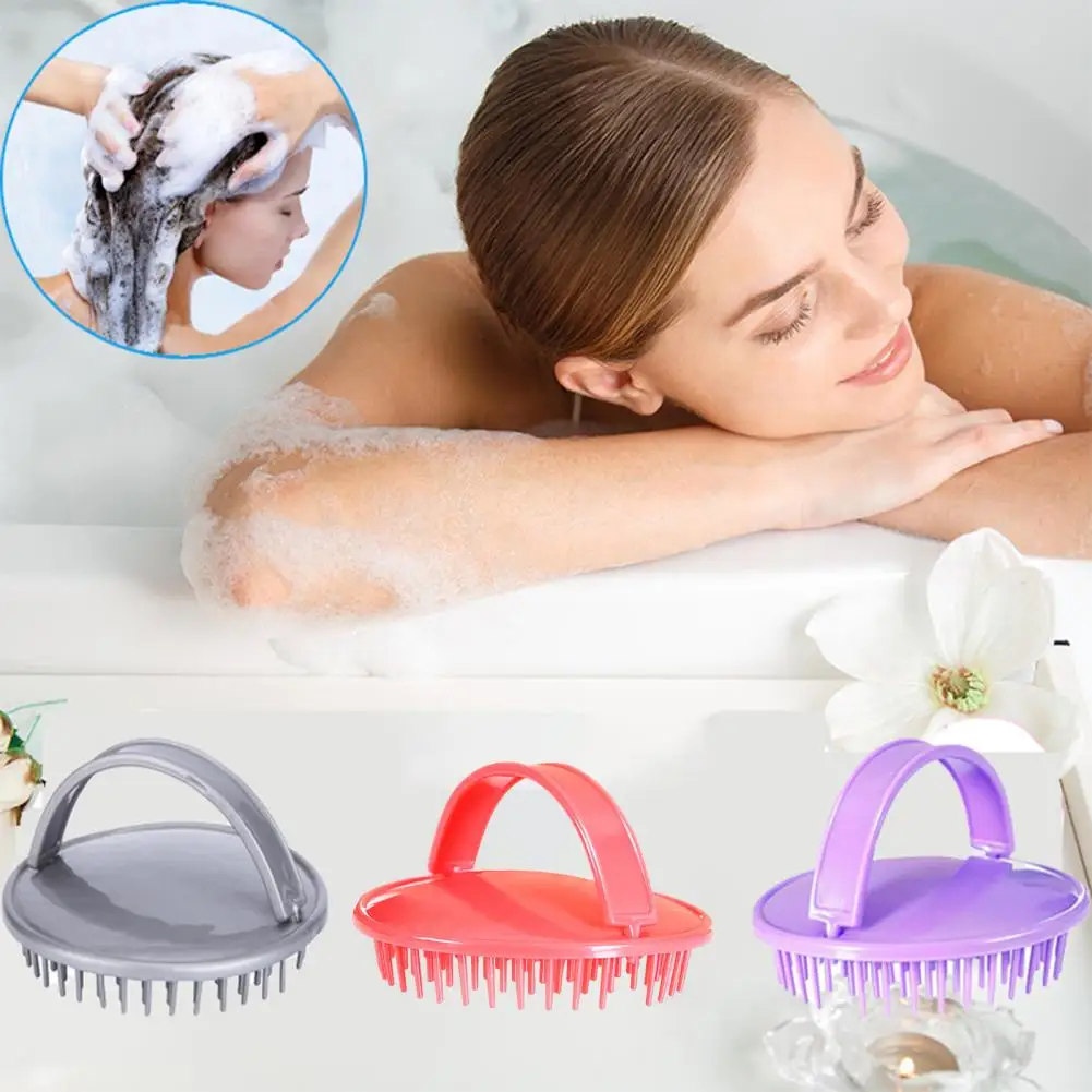 Finger Buckle Design Round Brush Needle Shampoo Brush Hair Root Itching Scalp Massage Comb Hair Supplies