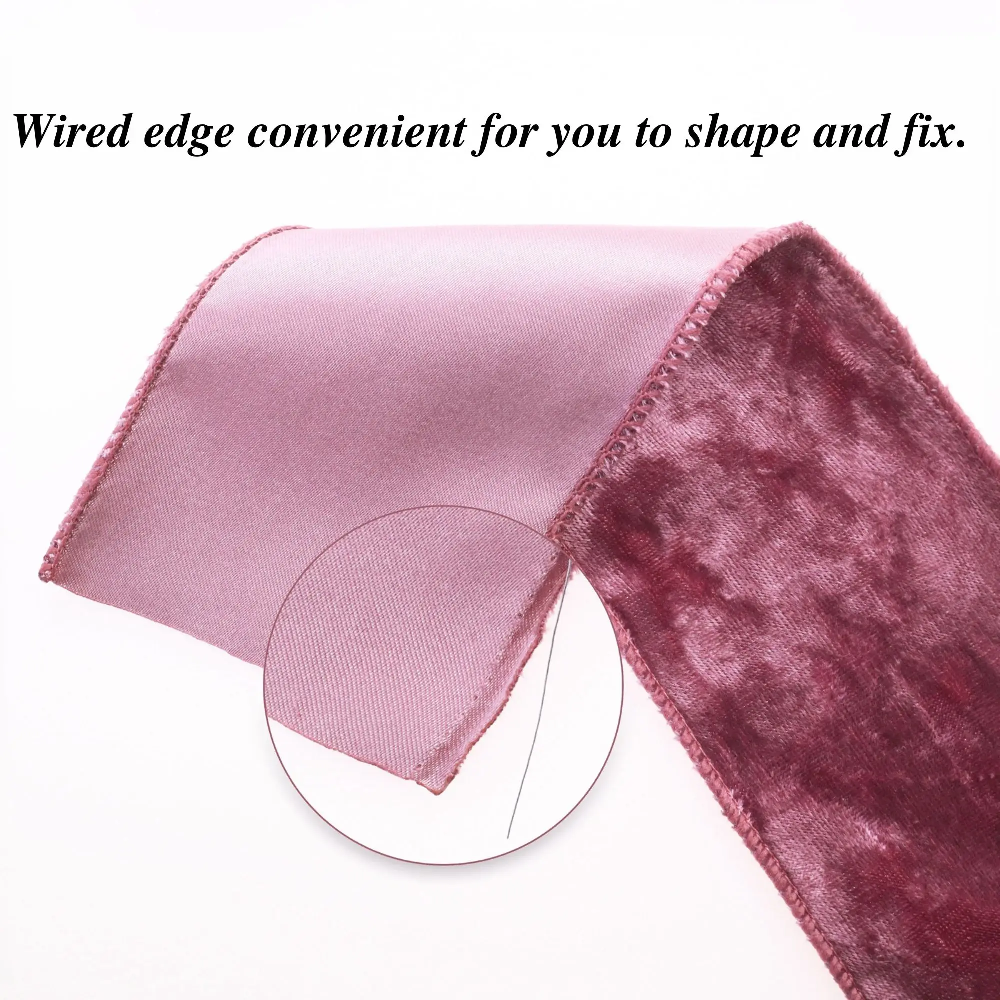 5 Yards/Rolls Wide Velvet Ribbon 2.5Inch Single Face Spool Ribbon for Gift Wrapping Bow Making Christmas Decor