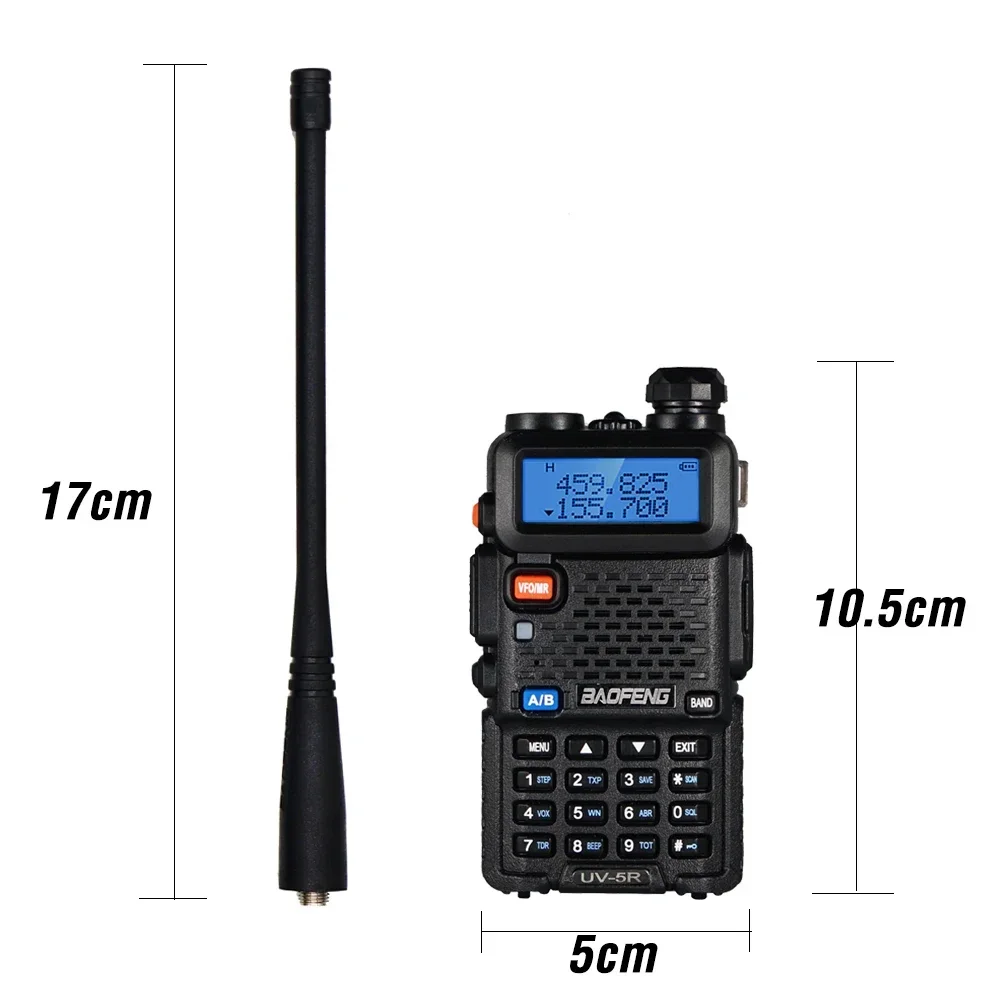 長距離トランシーバーBaofeng-UV-5R km,高出力,8W,双方向ラジオ,デュアルバンド,uhf,vhfトランシーバー,アマチュア無線