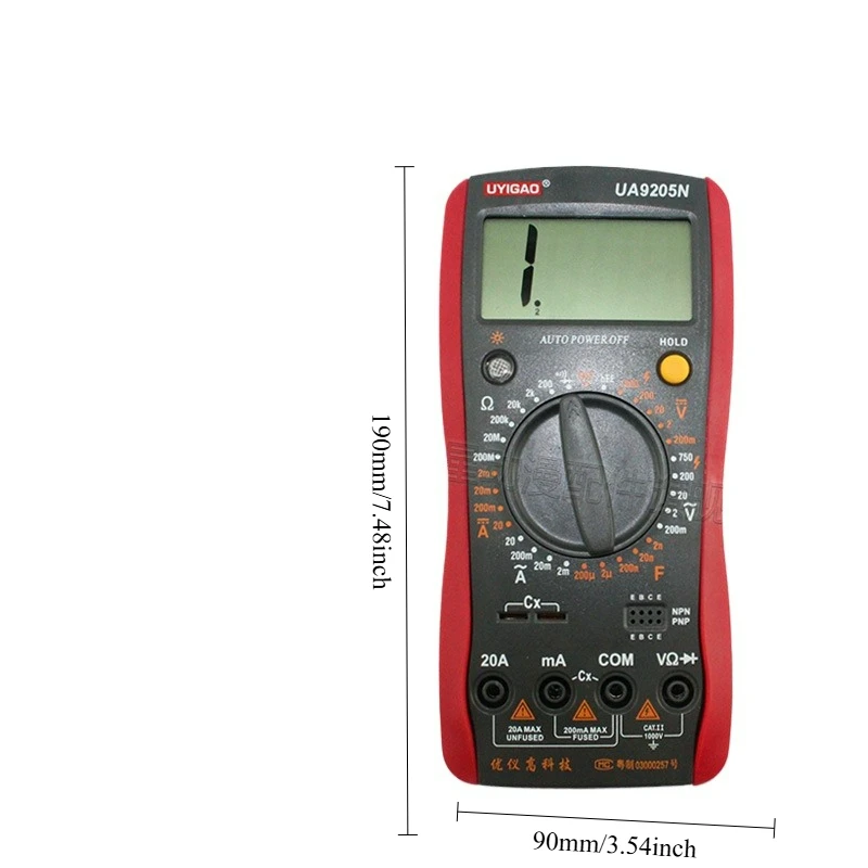 UA9205N Digital Multimeter Full Protection for Arcade Crane Game Machine Maintenance Coin Operated Games