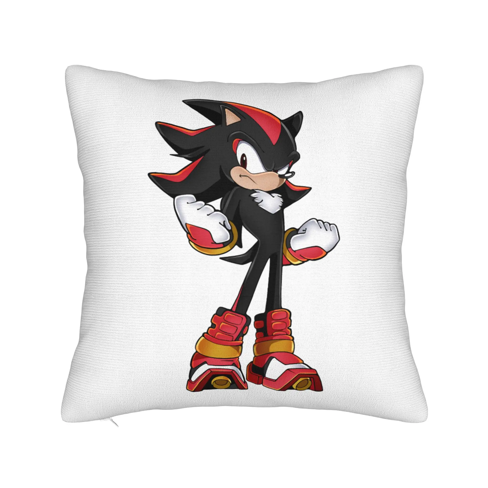 Shadow The Hedgehogs Pillowcase Soft Cushion Cover Decoration Cartoon Pillow Case Cover Bedroom Square