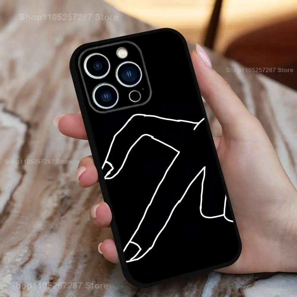 Girls Bff Best Friends Art Case For iPhone 12,14,15,16,17,13,11,X,Mini,Plus,Pro Max,8,7,XR,SE,XS,Soft Silicone Black