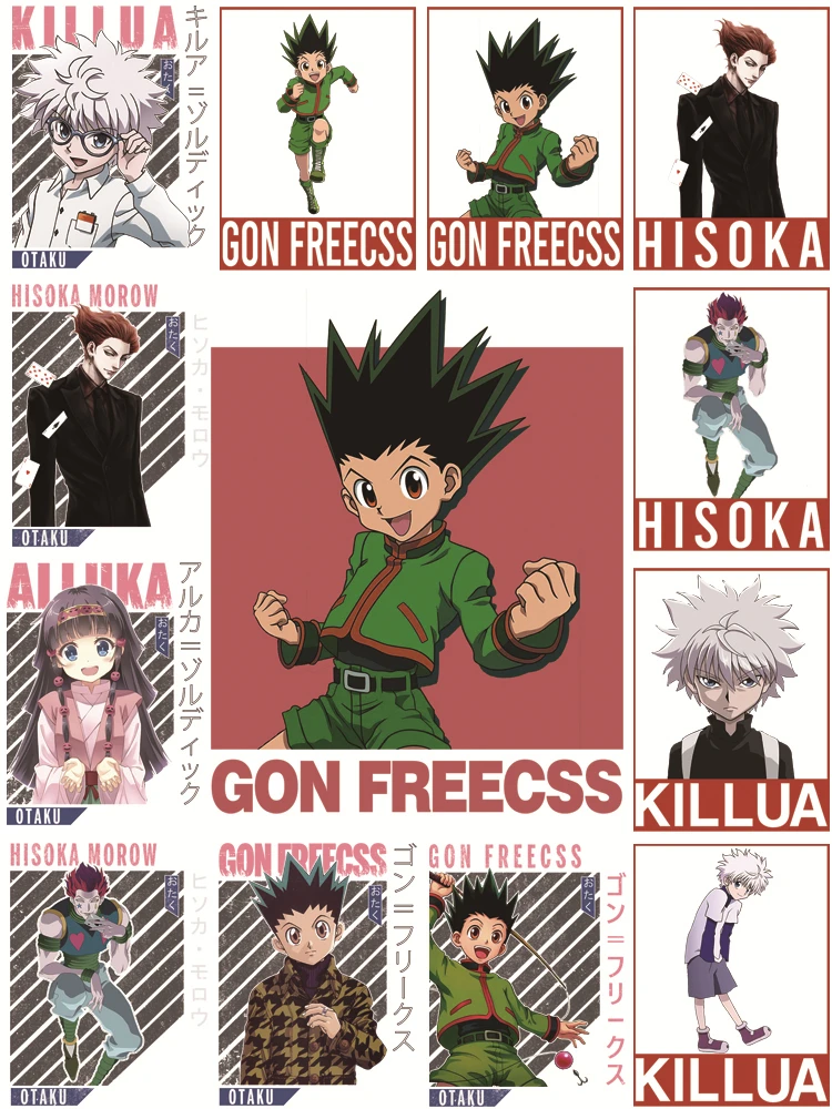 Pegatinas de ropa de Anime HUNTER X HUNTER Killua, parches personalizados, calcomanía decorativa para camiseta de niños, decoración de costura DIY