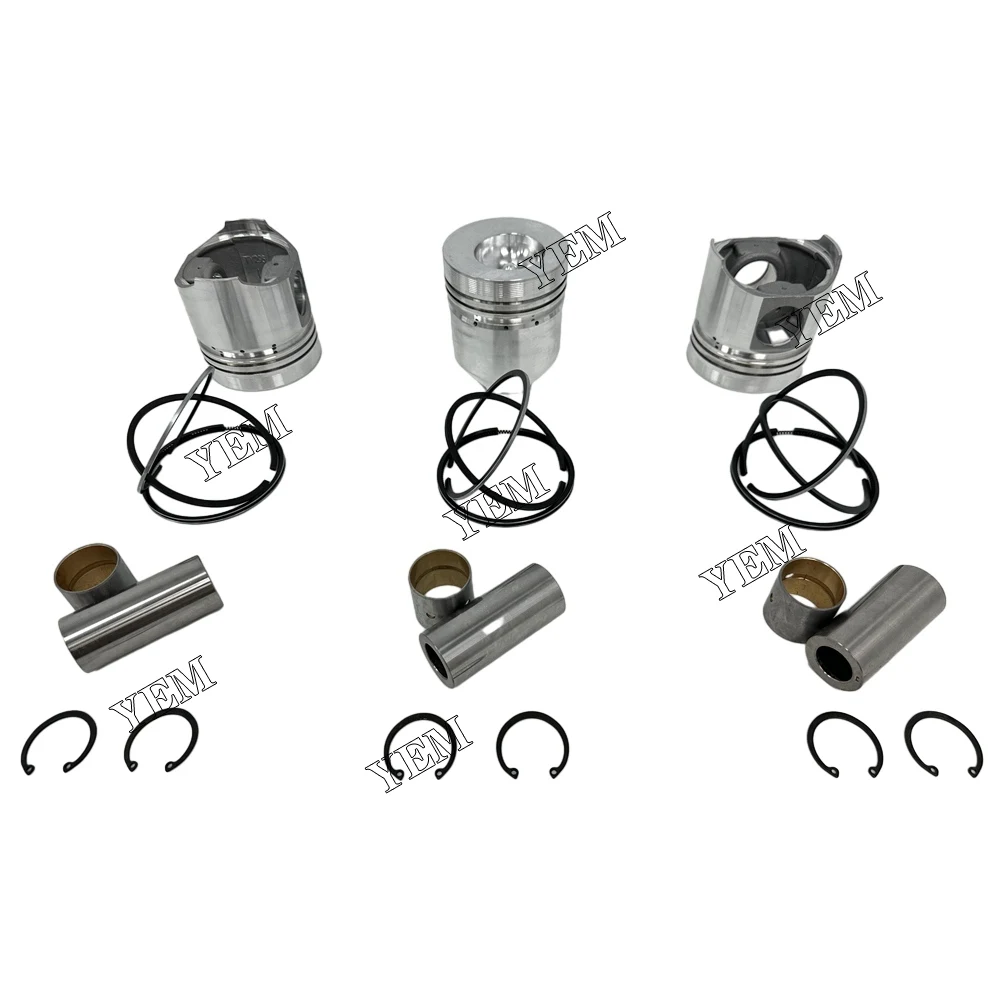 High quality 3pcs TY395 Piston With Rings For JAC Engine Parts