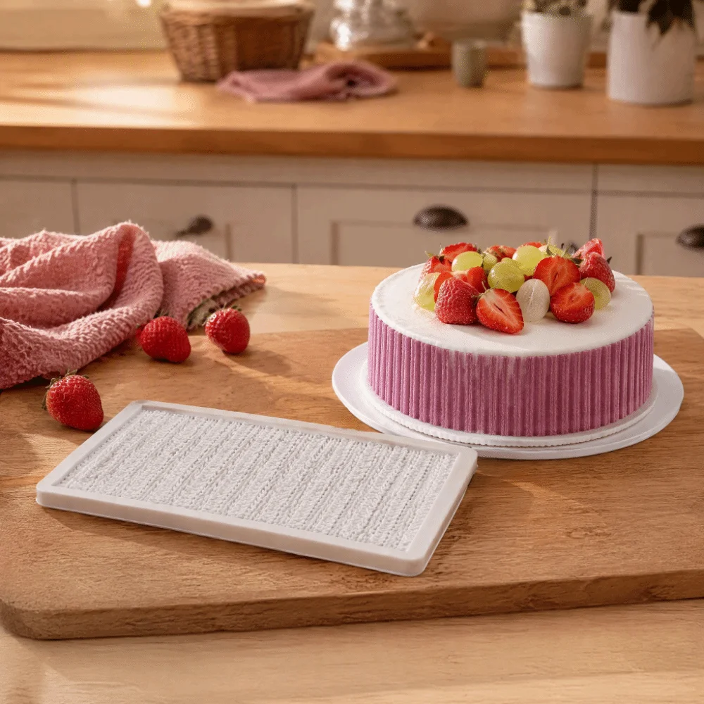 Food Grade Silicone Fondant Cake Decorating Mold Assorted Texture Pattern Flexible Non-Stick Cake Border Mold Sugar Craft Mold