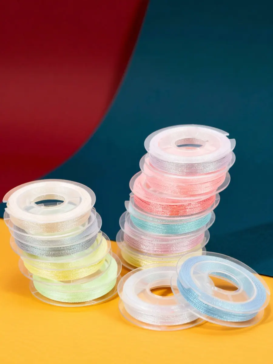 12 Rolls Convenient Luminous Embroidery Thread Set Fine Workmanship Glowing Sewing Threads for Stitch Quilting Needle Art