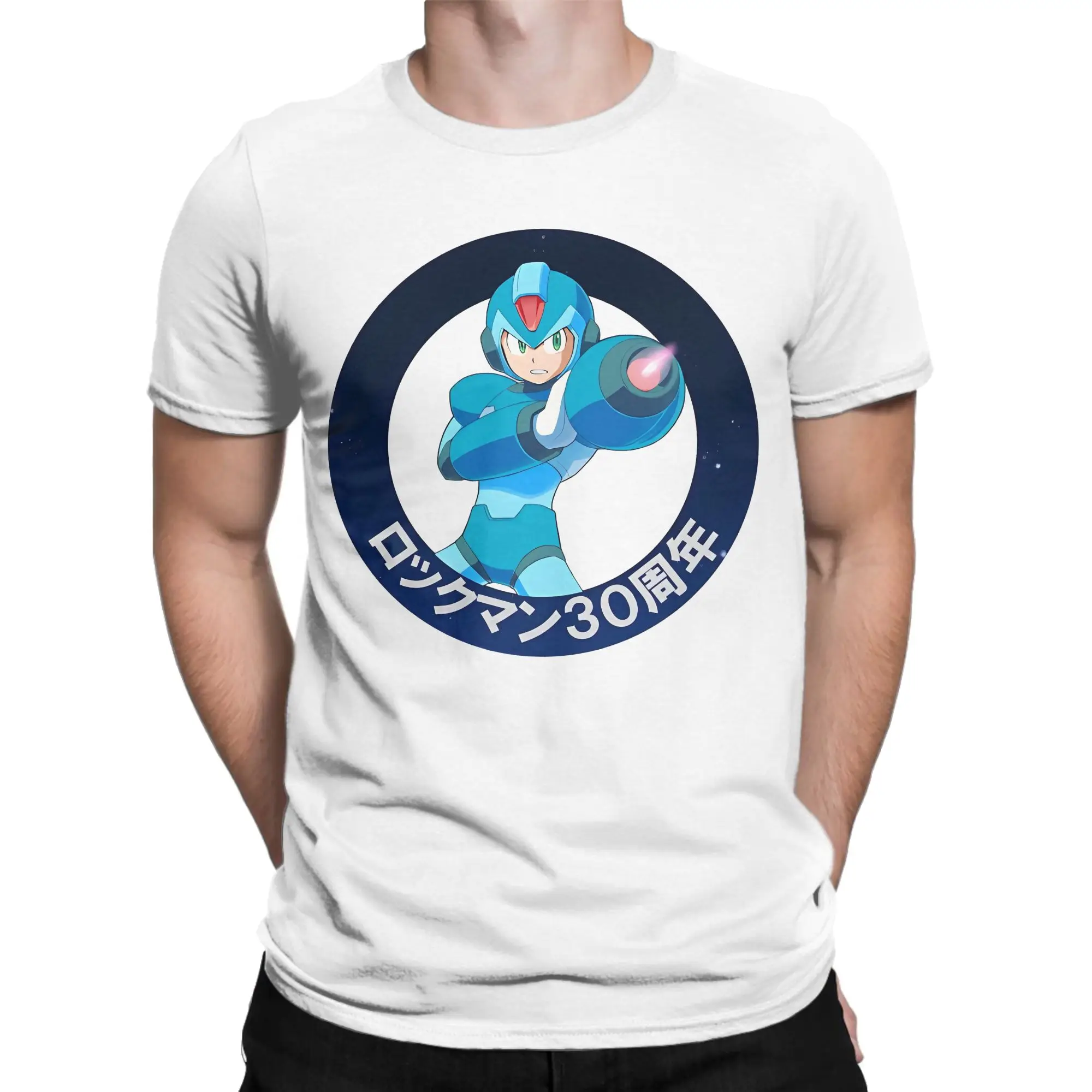Hip Hop Megaman X Mega Boy T Shirt Men Cotton Short Sleeve  Round Neck Summer Top Tee