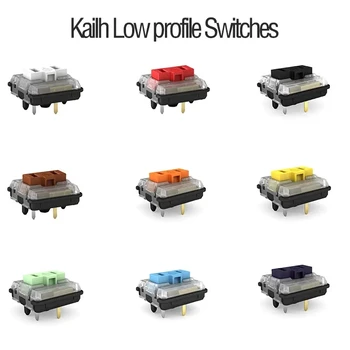 Kailh 로우 프로파일 스위치, 하프 하이 초박형 RGB 스위치, 백라이트 기계식 게이밍 키보드용, 브라운 화이트 블루 레드