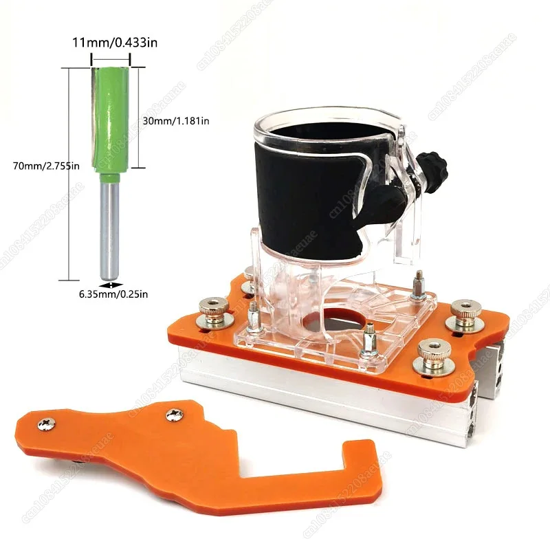 For 65mm Trimming Machine 2 In 1 Slotted Bracket Invisible Fasteners Wardrobe Cupboard Panel Punch Locator Aluminum With Scale