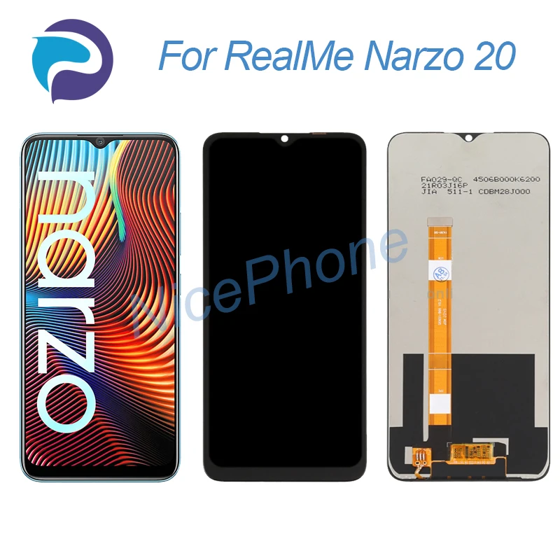 

for RealMe Narzo 20 LCD Display Touch Screen Digitizer Assembly Replacement 6.5" RMX2193 Narzo 20 Screen Display LCD