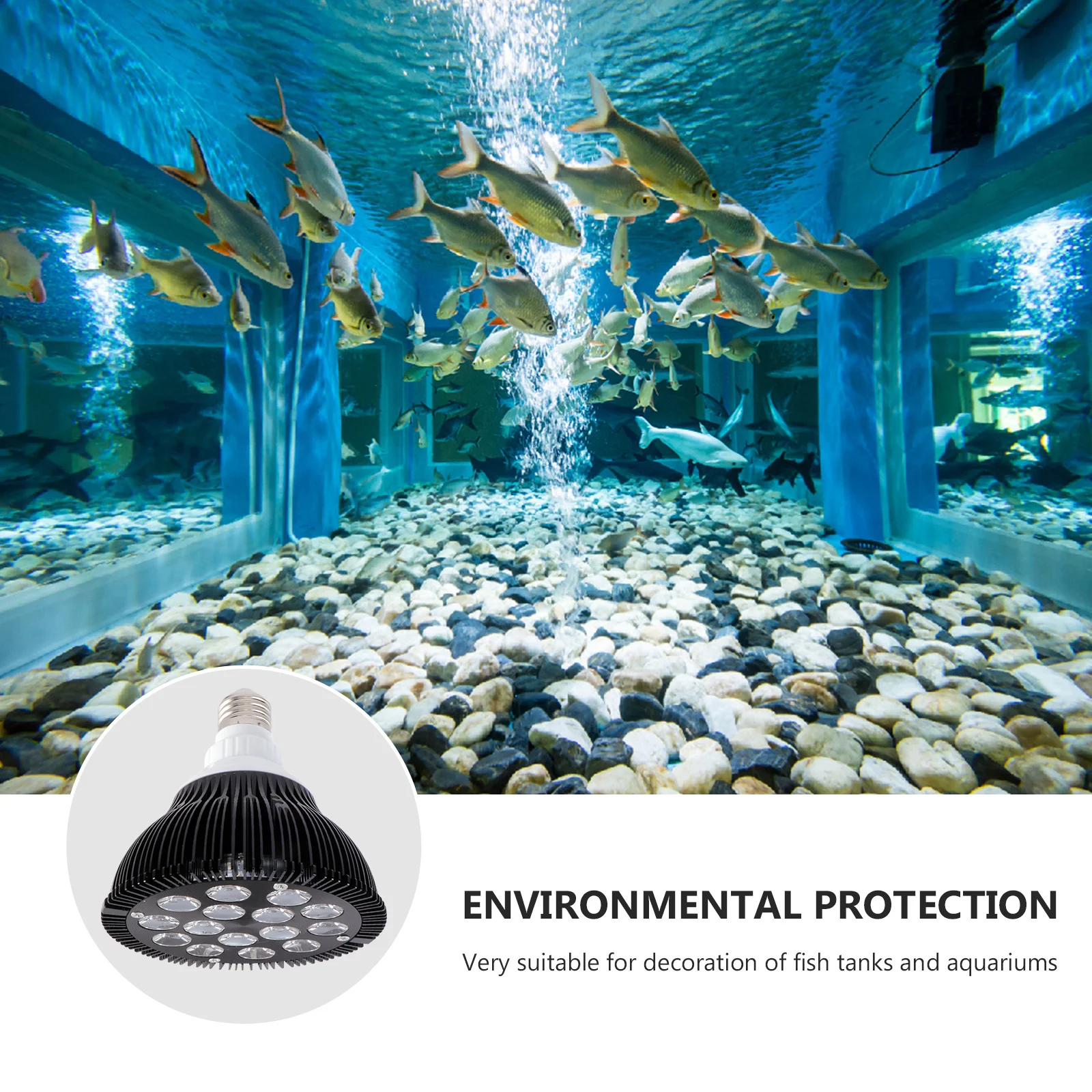 

45W Black LED Aquarium Light for Saltwater Marine Coral Reef Fish Tank Lamp Plant Grow Bulb Professional Grow Light