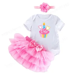 Baby Girl Birthday Dress Outfits 1st Birthday Princess Tutu Skirt Girls Dresses 1 Year Old Xmas Party Dresses