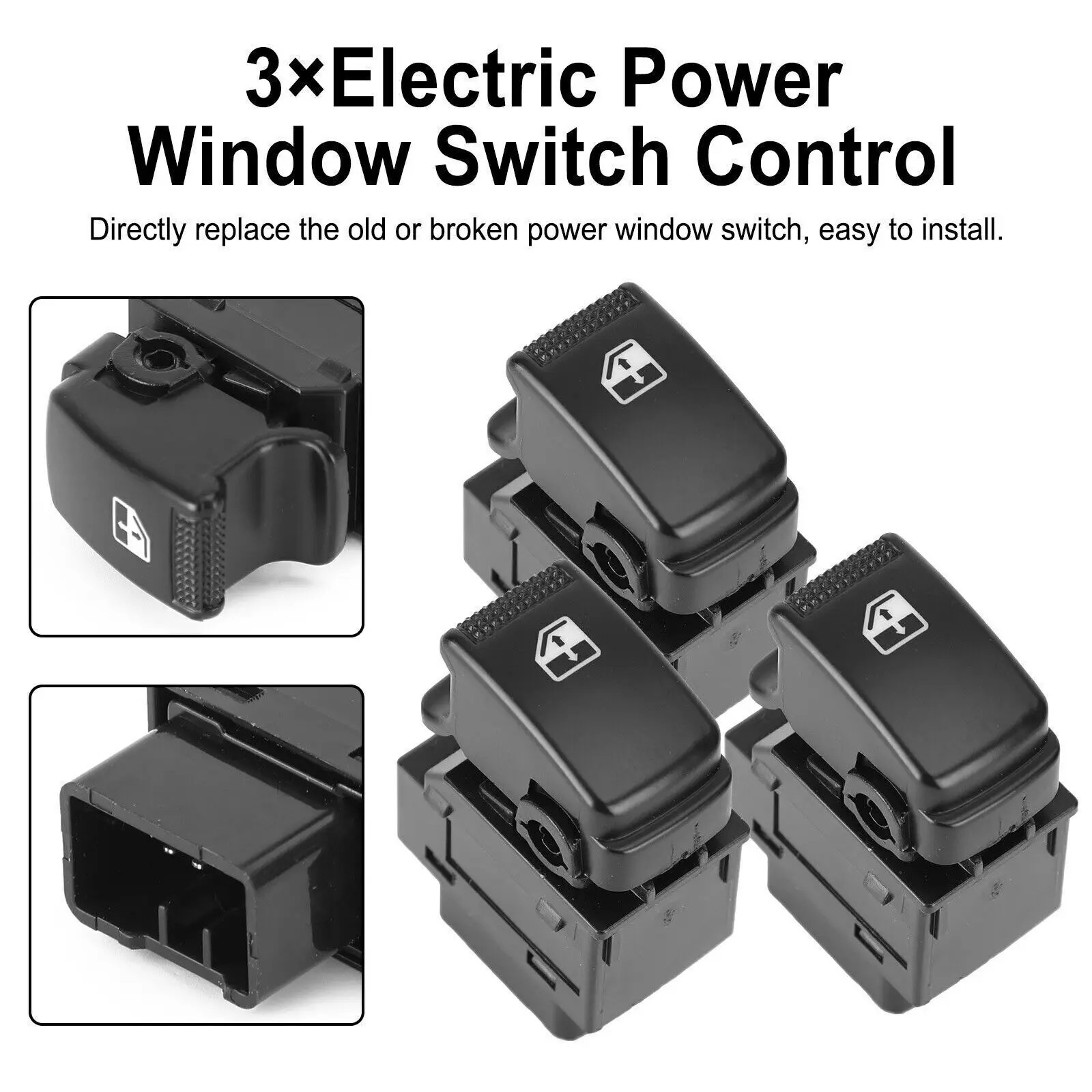 3pcs 93580-2E000 For Hyundai Santa Fe 2007-2012 Passenger Rear Car Electric Power Lifter Window Switch 935802E000 93580-2B000