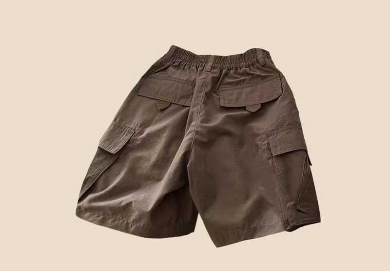 Children's 2025 Summer New Handsome Baby Shorts Korean Version Solid Color Three-dimensional Pocket Pants Trendy