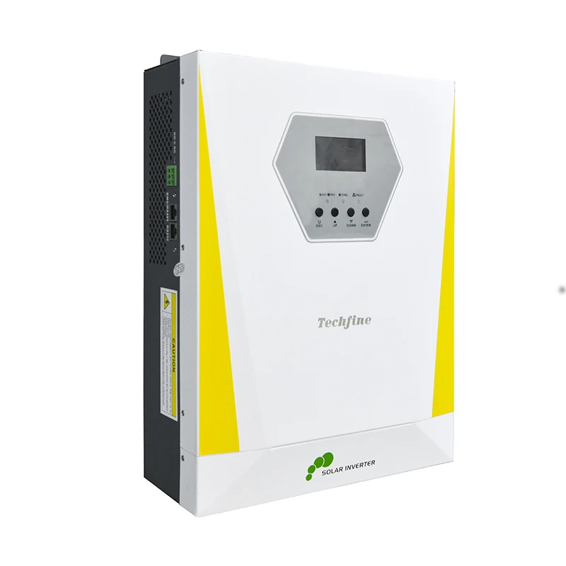 Techfine 순수 사인파 MPPT 충전기 컨트롤러, 오프 그리드 태양광 인버터, 3.0kw, 24V 넓은 PV 범위, 40-500VDC, 80A