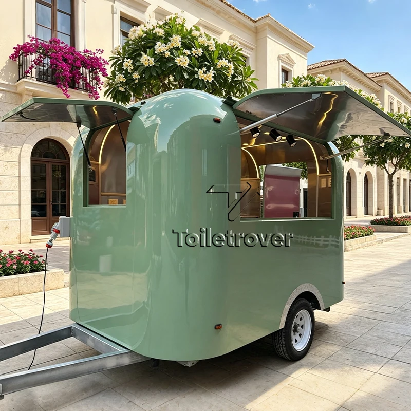 Mini Cheap Food Truck Commercial Burger Food Trailer Beverage Tacos Mobile Funky Food Trailer with Full Kitchen Equipment