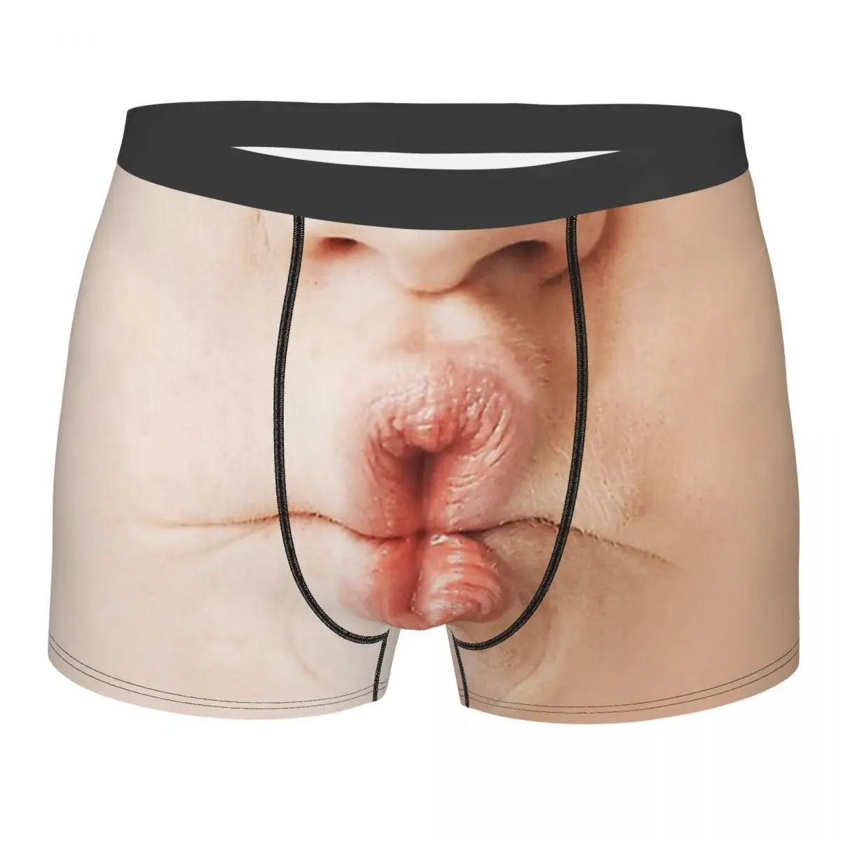 Mouth and Tongue Funny Mouth Woman Realistic Face Underpants Breathbale Panties Man Underwear Comfortable Shorts Boxer Briefs