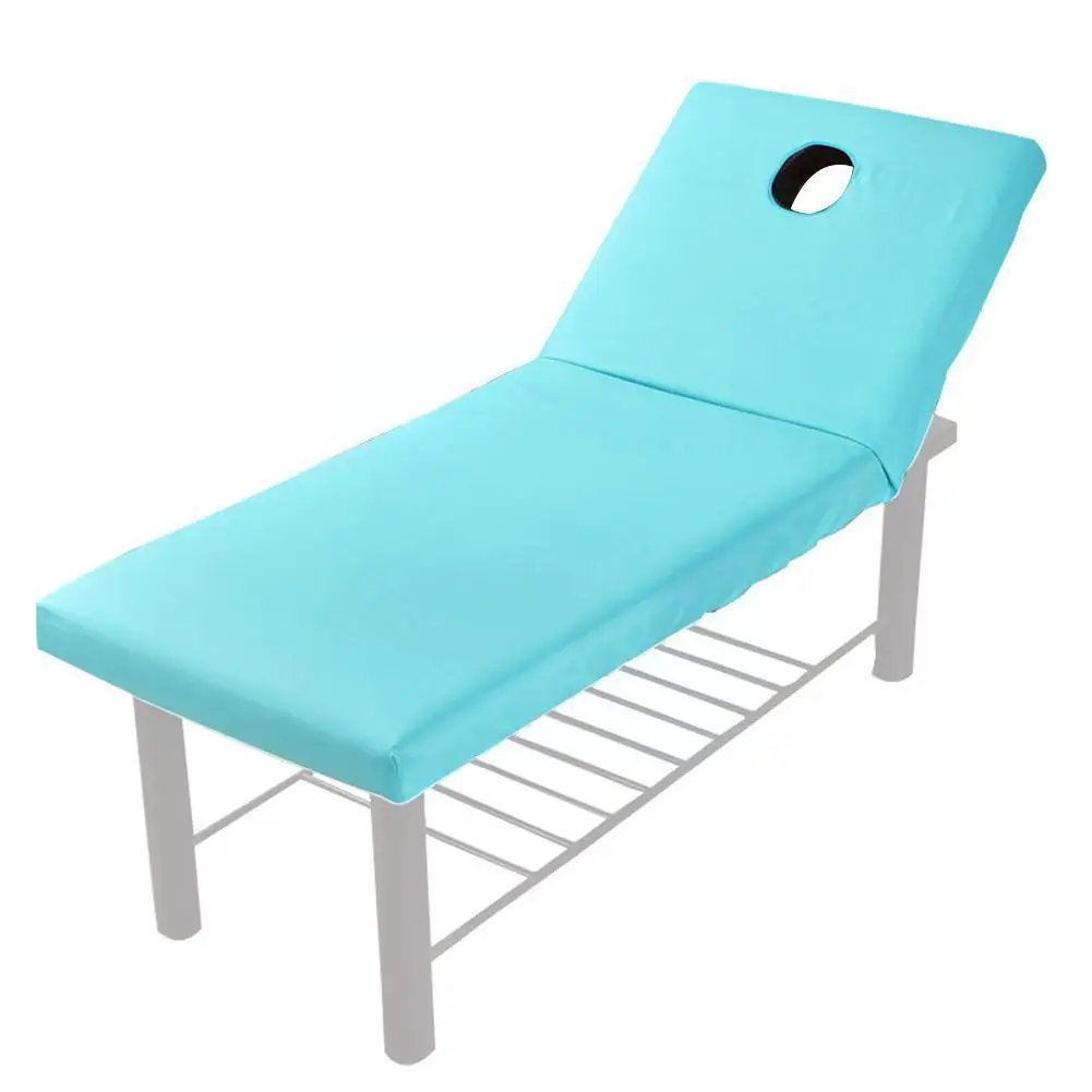 Pure Color Massage Table Bed Fitted Sheet Elastic Full Massage Spa Rubber Bed Band Hole Cover Face Cover Breath Treatment W Z2j8