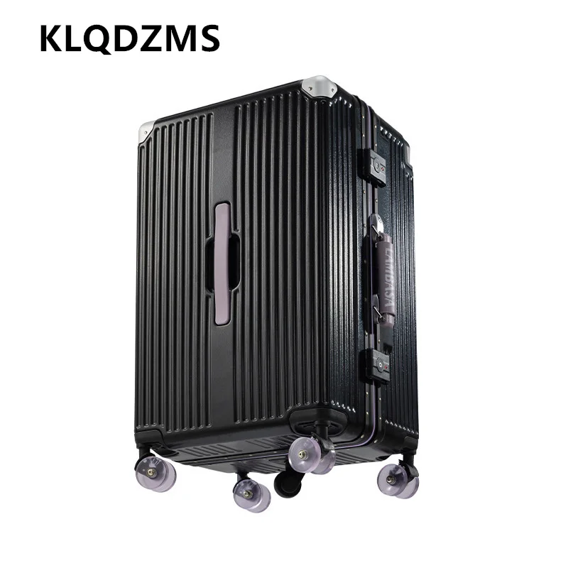 KLQDZMS Herren-Koffer, PC-Aluminiumrahmen, Bordkoffer, 20 Zoll, 24 Zoll, 26 Zoll, 28 Zoll, Trolley-Koffer, Trolley-Stil, Reisetasche, Damen-Gepäck