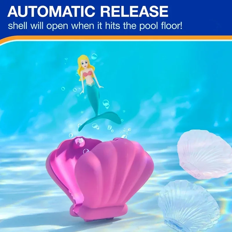 Mermaid Dive Toys Transparent Shell Bath Toys Colorful Mermaid Pool Toys Swimming Pool Gift For Toddlers Boys Girls Teens Adult