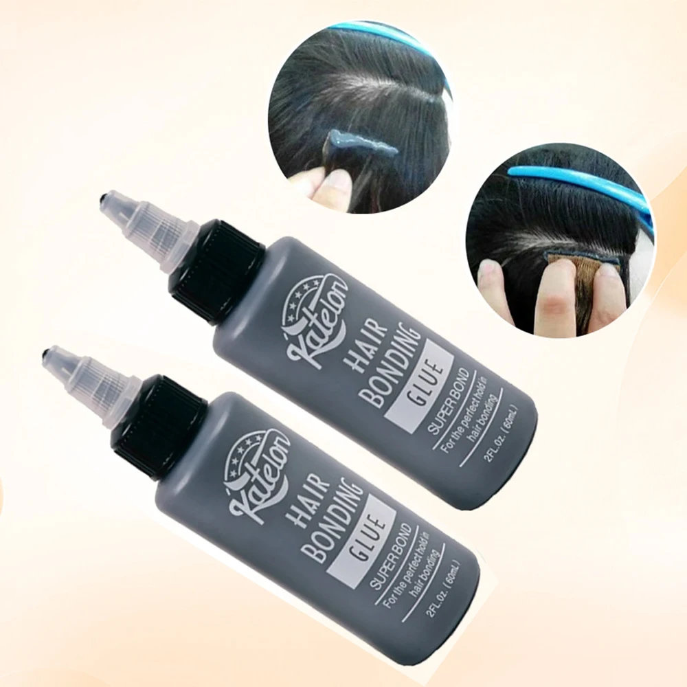 1pcs/2pcs 1/2/4Oz Katelon Black Hair Weaving Bond Anti-fungus Hair Bonding Glue SUPER BOND for the Perfect Hold in Bonding