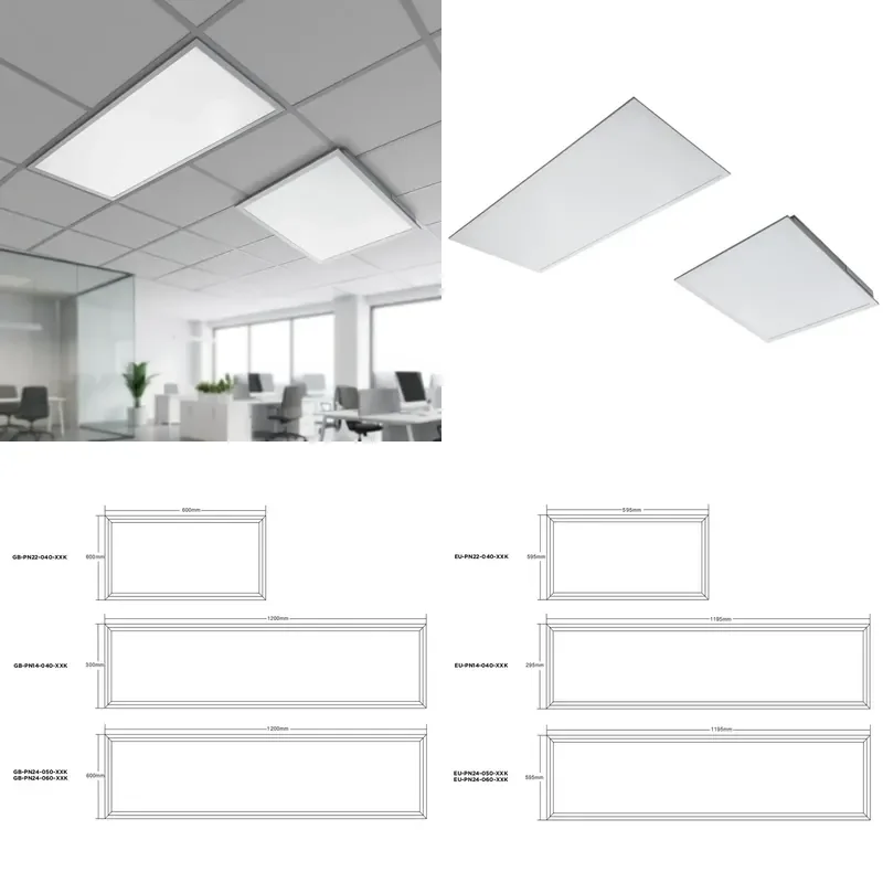 Super Bright 595x1195mm 50W LED Panel Light 5500Lm CRI80 Ceiling Lamp for Office Hospital School CE Certified
