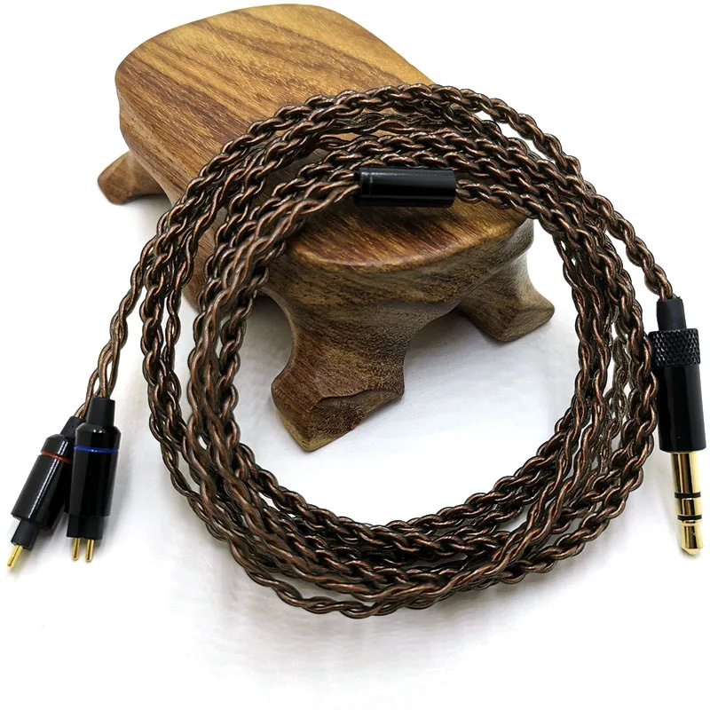 Cable de repuesto para manualidades, cable mejorado Chapado en plata de 1,2mm, 4 hebras, para reparación de auriculares, HIFI, 2 pines, 3,5 m