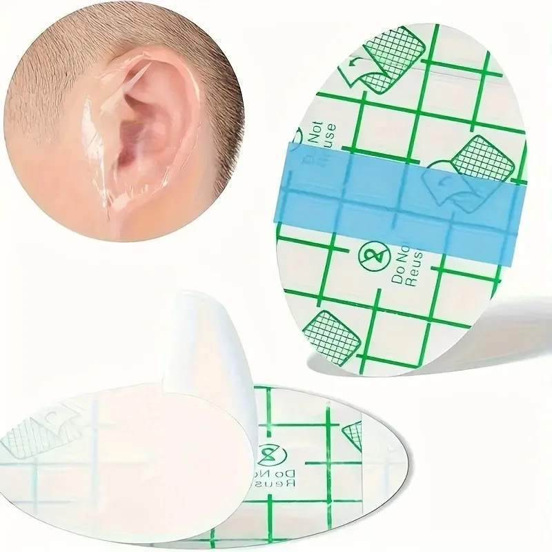 OPHIDIAN  20 Pieces Waterproof Clear Plastic Ear Muffs for Swimming Shower and Hair Color Swimming Accessories