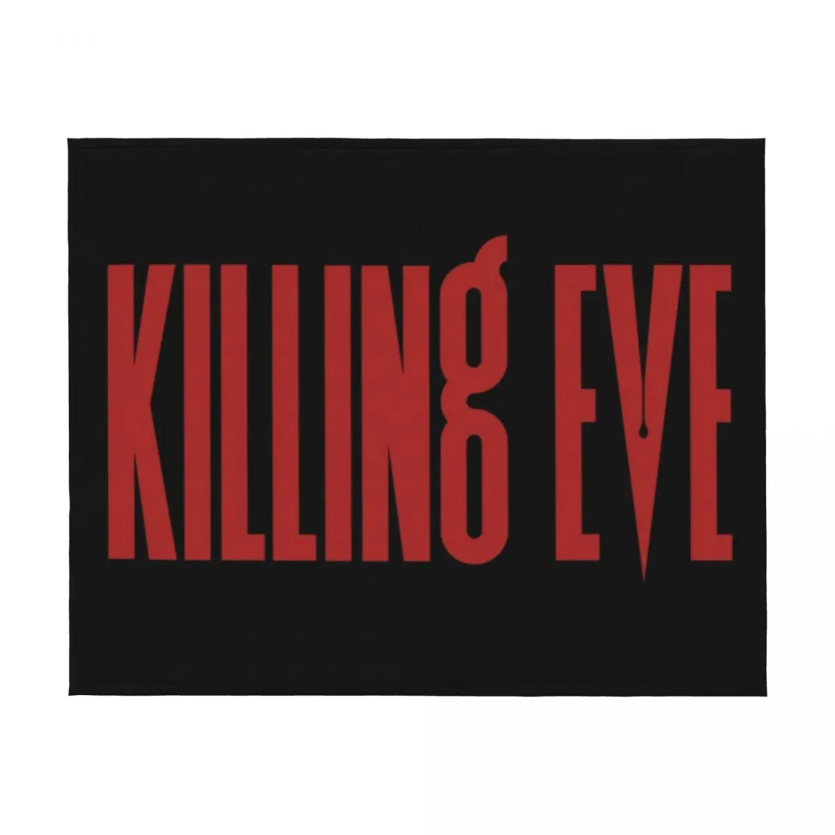 Immagine 3: Killing Eve Coperta rossa e nera in flanella per il pisolino invernale Plaid sul divano Coperte