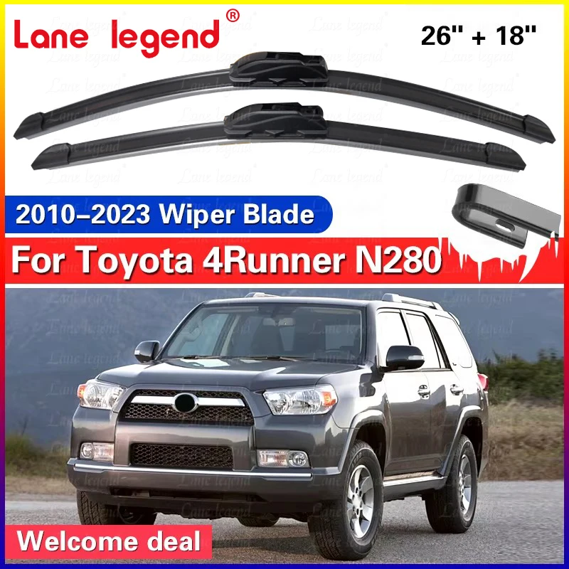 

Передние щетки стеклоочистителя с левым рулем для Toyota 4runner N280 2010-2023 2022 2021, лобовое стекло, ветровое стекло, автомобильные щетки от дождя 26 "+ 18"