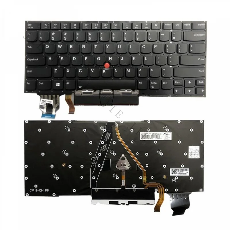US Backlit Keyboard For Lenovo Thinkpad X1 Carbon 7th Gen 8th Gen 2020 New Laptop Replacement Keyboard With TrackPoint