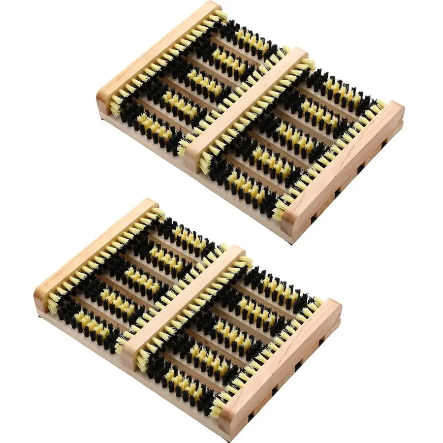 2 Pcs Shoe and Boot Scraper Brush Outdoor Shoe Cleaner Scraper All Weather Boots Cleaner for Cleaning, Deep Removes Snow, Sand a