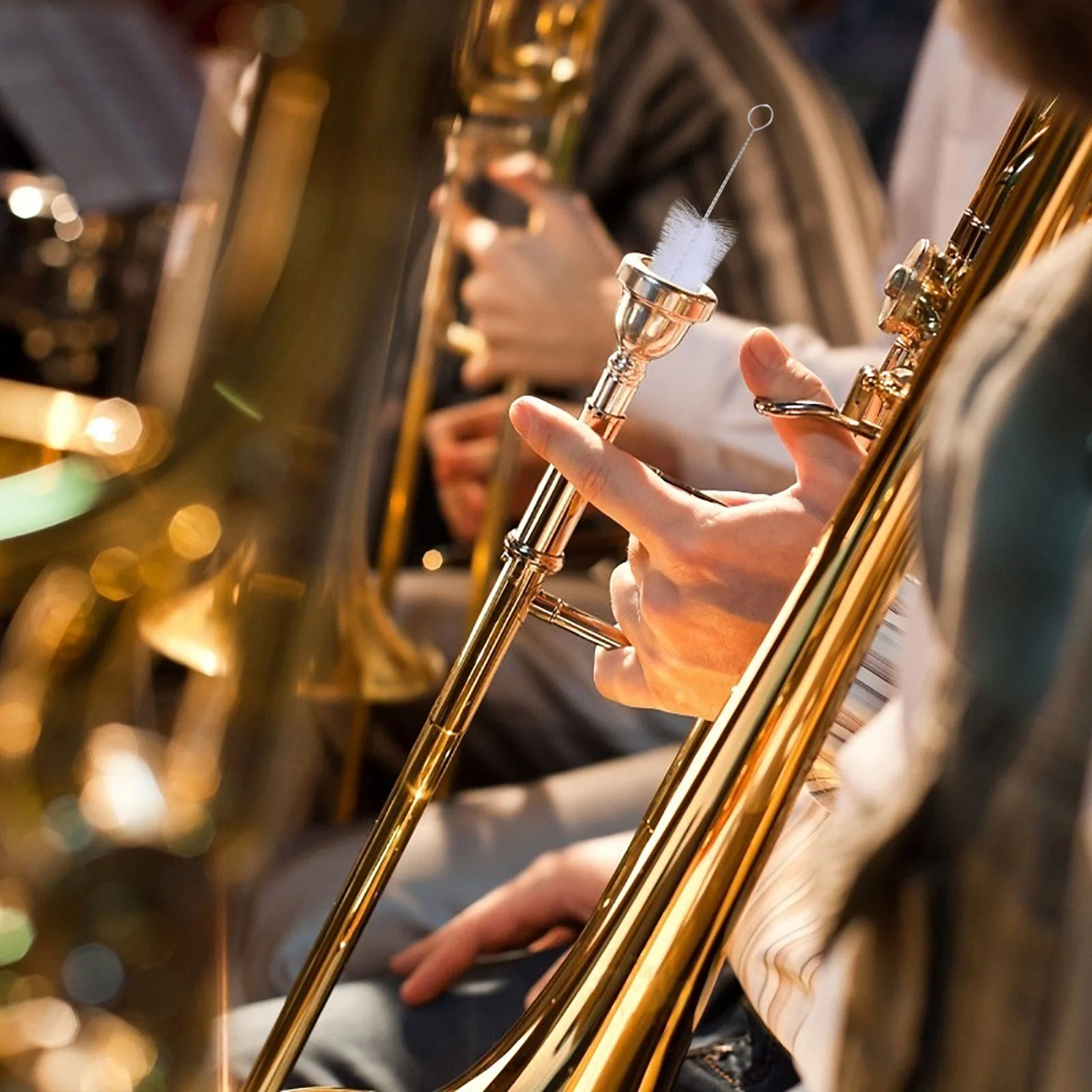 1 مجموعة 1 مجموعة طقم تنظيف البوق فرشاة مرنة لأداة العناية بالبوق مستلزمات تنظيف البوق ملحقات الأدوات الموسيقية #3