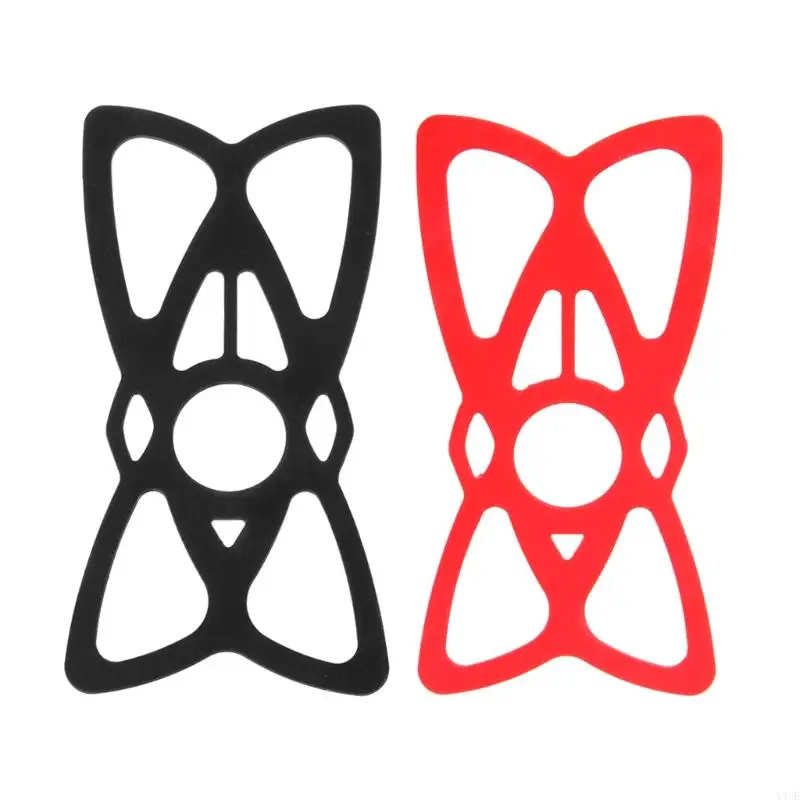 Soporte para teléfono móvil Y4UE, bandas seguridad silicona, montaje en manillar bicicleta y motocicleta