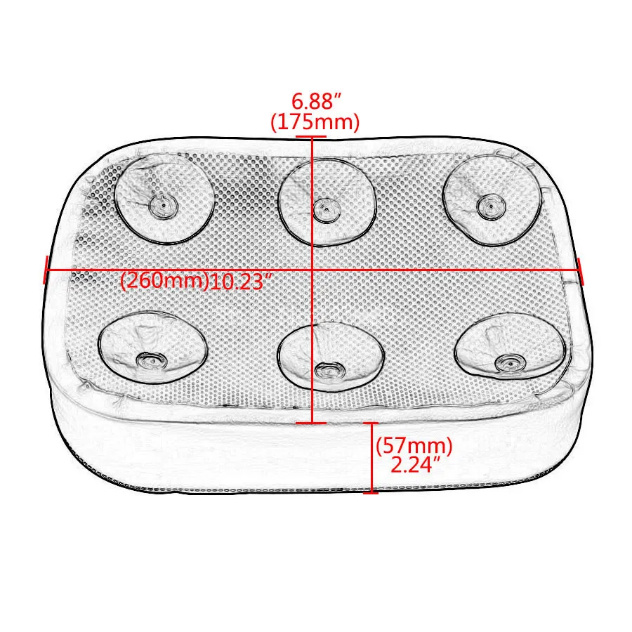 Tył motocykla siedzenie dla pasażera podkładka 8 przyssawek do Harley Sportster Dyna Softail Touring Chopper accesorios moto