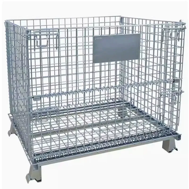 80x60cm Super load-bearing Folding iron frame storage cage butterfly cage parts sorting basket workshop storage iron basket