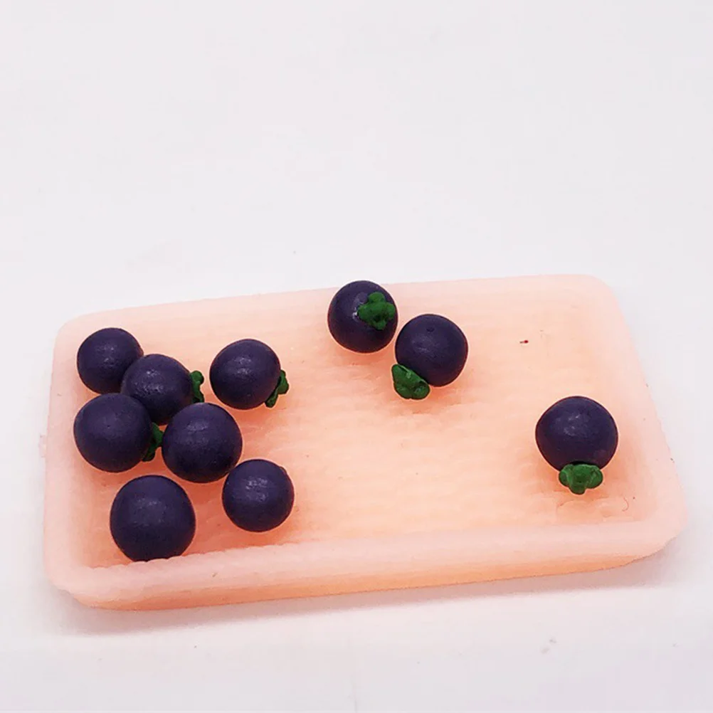 10 Uds fruta en miniatura mangostán cocina comedor púrpura simulación Prop para niños adultos Fidget alivio del estrés decoración de sala de juegos
