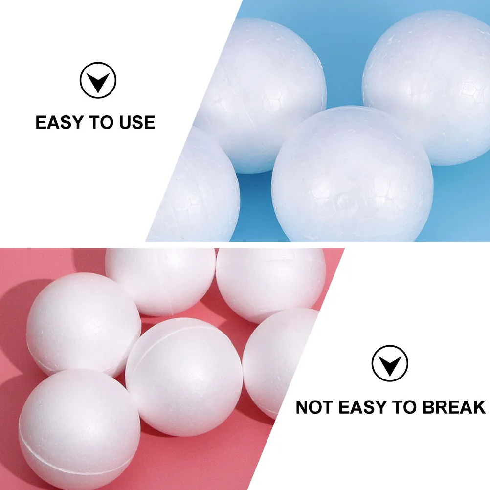 100 قطعة كرات رغوة بيضاء DIY الحرف الزفاف ديكور حفلة مهرجان كرات لوازم الديكور الكرة كرة الزفاف ديكور #2