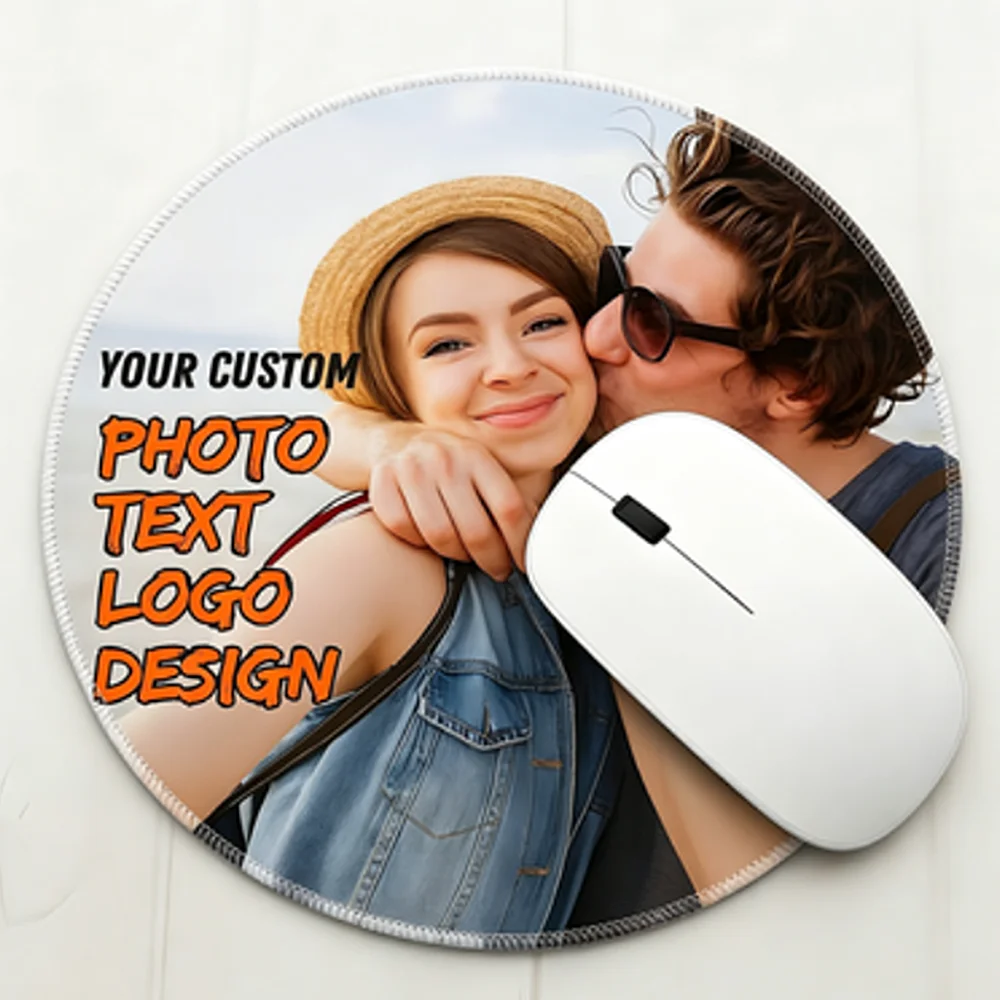 Custom Exquisite Round Mouse Pad PC Desktop Protector Small Size Suitable for Gamers' PC Peripherals Ideal for Holiday Gifting