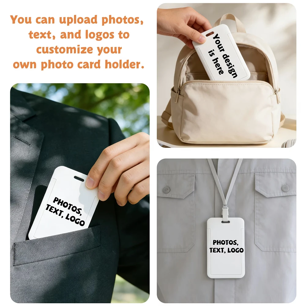 Personal Tailor Your Own Photo Company Cards Holders Custom And Lanyard.Please Provide Clear Image With A Scale Of 2480 * 3500.