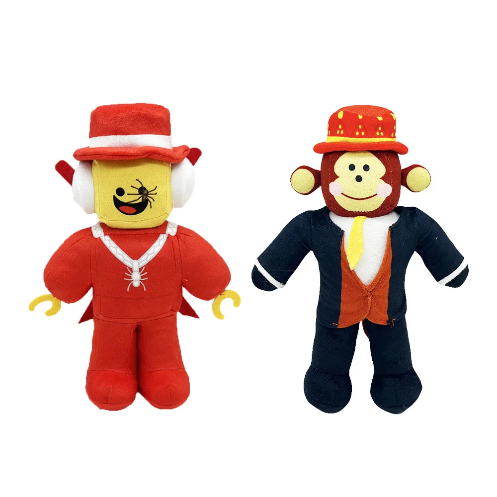 

2025 New Steal A Brainrot Jande Fun Cartoon Plush Peripheral Dolls Wearing Red Hat Monkey Plush Toys Christmas Gifts
