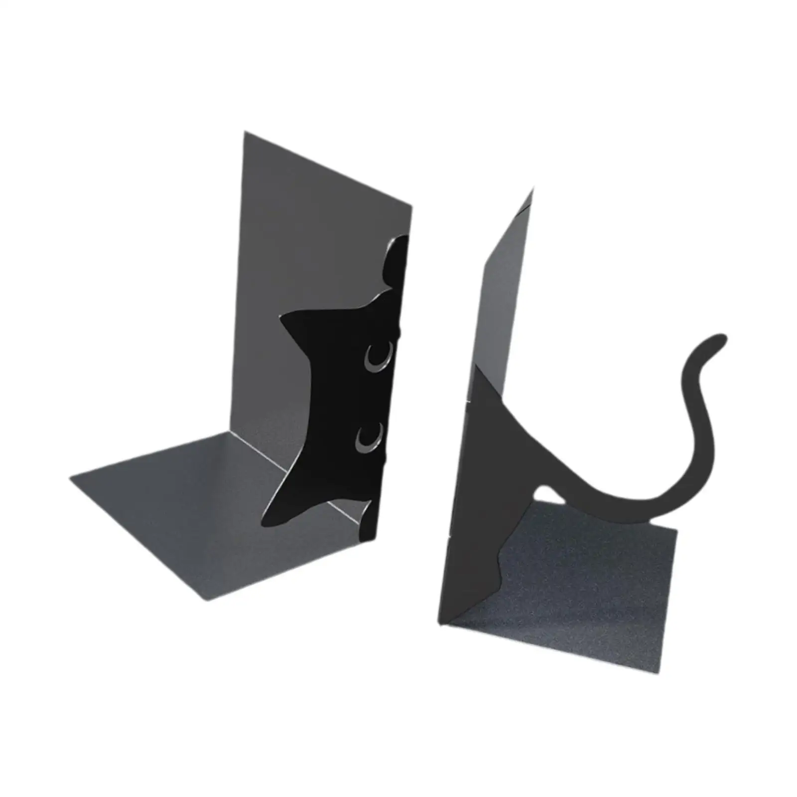 Cute Cat Bookends Novelty Decorative Book Holder for TV Cabinet Office Shelf