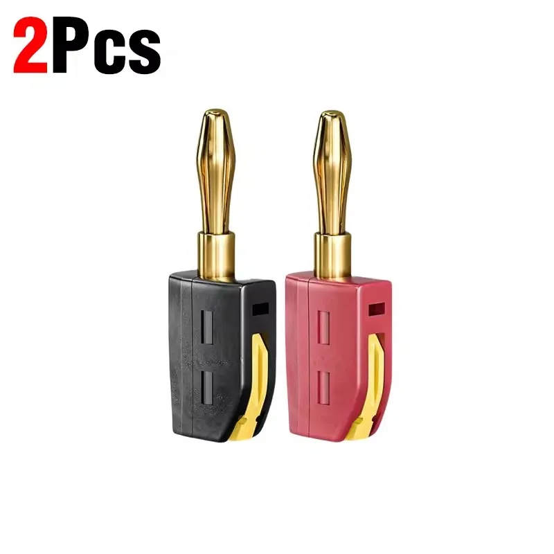Tragbarer 32A 4mm Bananenstecker lötfreier Schnellanschluss Hochstrom vergoldete Bananenstecker Audio Kupfer Lautsprecher Verstärker
