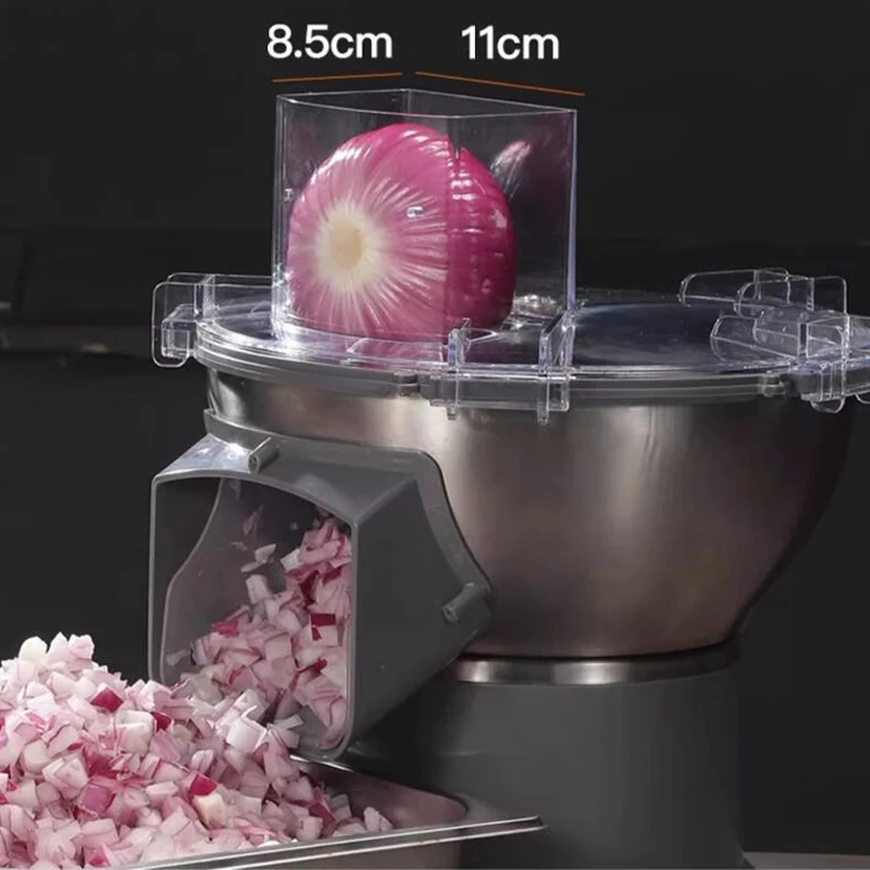 110 فولت 220 فولت آلة تقطيع الخضار التجارية المنزل المطبخ البطاطس الفجل القطاعة تمزيقه الفلفل شرائح البصل الأخضر آلة النرد