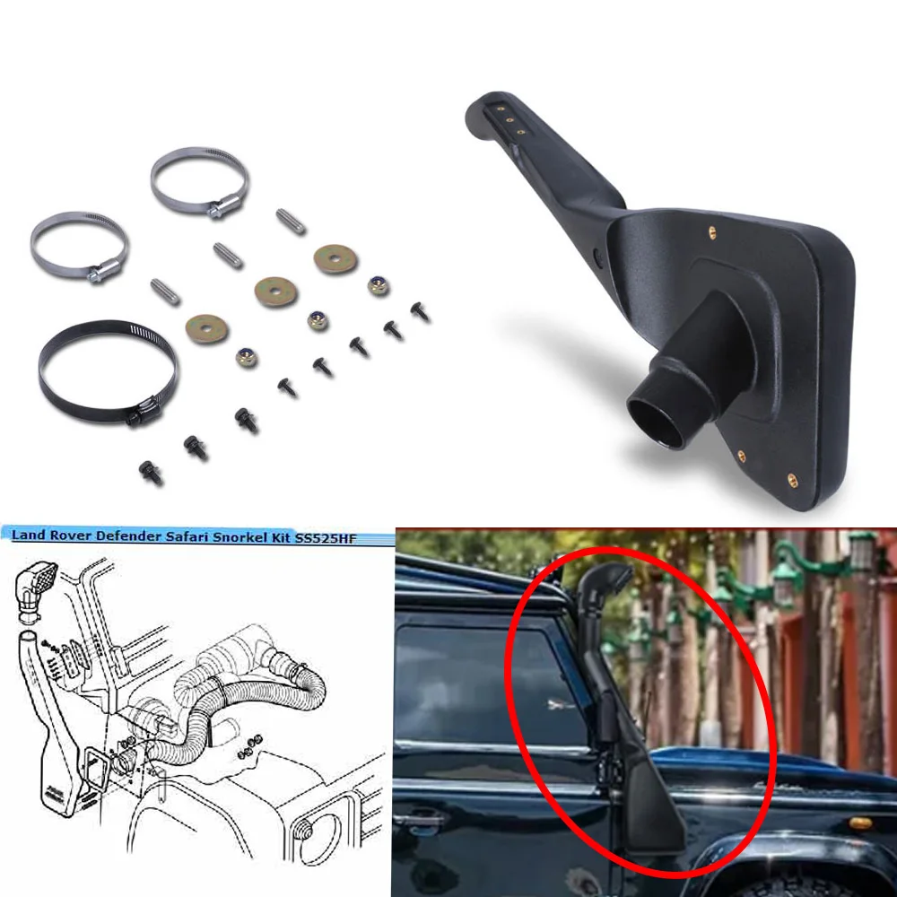 اكسسوارات السيارات ABS البلاستيك مداخل الهواء أجزاء السيارات مجموعة غطس لاند روفر ديفندر 300TDI TD5 2006-2009