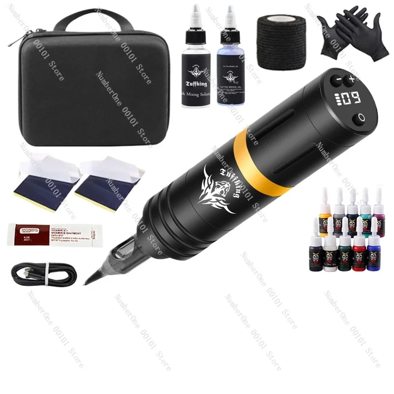 Exclusive tattoo set Tuffking wireless battery pen tattoo machine puncture tattoo tool full set of equipment